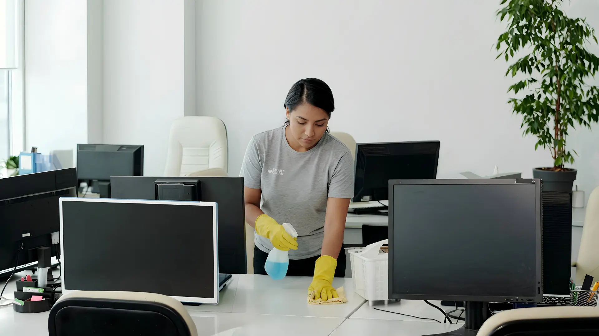 happy-woman-portrait-and-technician-with-tablet
